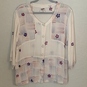 Meeks Rayon Blouse. Size M